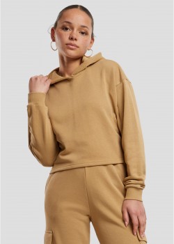 Дамски къс суичър Urban Classics Terry Hoodie unionbeige Дамски къс суичър Urban Classics Terry Hoodie unionbeige