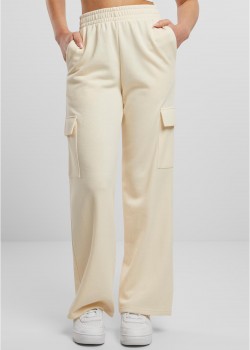Дамски карго панталони Urban Classics Terry Sweat Pants whitesand Дамски карго панталони Urban Classics Terry Sweat Pants whitesand