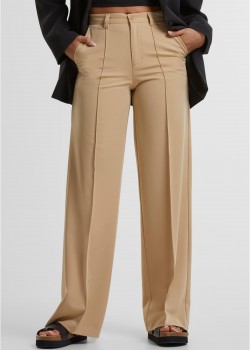 Дамски панталон в бежово Urban Classics Wide Pleated Дамски панталон в бежово Urban Classics Wide Pleated