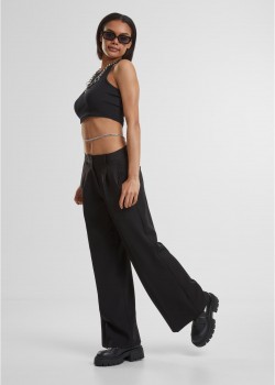 Дамски панталон в черно Urban Classics Trousers  Дамски панталон в черно Urban Classics Trousers