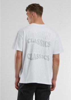 Мъжка тениска в бяло Urban Classics UC Weavy Oversized Мъжка тениска в бяло Urban Classics UC Weavy Oversized