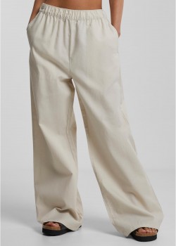 Дамски панталон в цвят екрю Urban Classics Linen Mixed Wide  Дамски панталон в цвят екрю Urban Classics Linen Mixed Wide