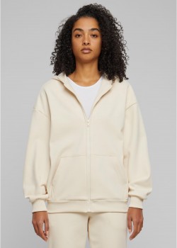 Дамски суичър в цвят пясък Urban Classics Cozy Oversized Zip Дамски суичър в цвят пясък Urban Classics Cozy Oversized Zip