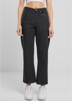 Дамски дънки в черно Urban Classics Cropped Дамски дънки в черно Urban Classics Cropped