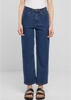 Дамски дънки в тъмносин цвят Urban Classics Cropped Дамски дънки в тъмносин цвят Urban Classics Cropped