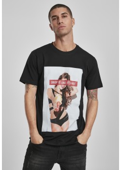 Мъжка черна тениска Mister Tee Drop It  Мъжка черна тениска Mister Tee Drop It