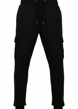 Мъжко долнище в черно Fitted Cargo Sweatpants
