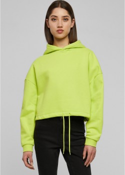 Дамски суичър в зелен цвят Urban Classics Ladies Cropped Дамски суичър в зелен цвят Urban Classics Ladies Cropped