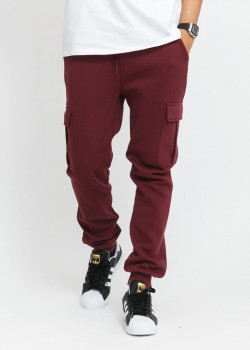 Мъжко карго долнище в тъмночервен цвят Urban Classics