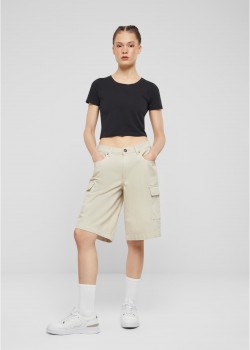 Дамски къси панталони в светлобежов цвят Urban Classics Ladies Cotton Cargo Bermuda Дамски къси панталони в светлобежов цвят Urban Classics Ladies Cotton Cargo Bermuda