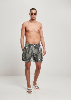 Мъжки плувни шорти Urban Classics Pattern?Swim Shorts white dot camo aop Мъжки плувни шорти Urban Classics Pattern?Swim Shorts white dot camo aop