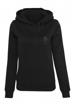 Ladies Peace - Scribble Hand Heart Black Hoody black XXL Ladies Peace - Scribble Hand Heart Black Hoody black XXL