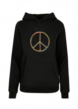 Peace_Multicolor with Ladies Basic Hoody black XL Peace_Multicolor with Ladies Basic Hoody black XL