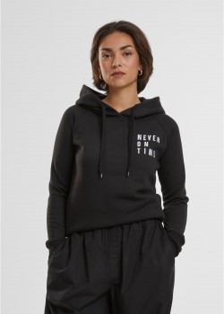 Ladies Never On Time  Hoody black XS Ladies Never On Time  Hoody black XS