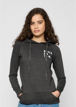 Ladies Never On Time  Hoody charcoal XS Ladies Never On Time  Hoody charcoal XS