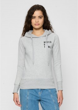 Ladies Never On Time  Hoody grey XS Ladies Never On Time  Hoody grey XS