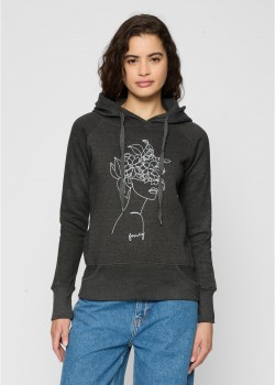 Ladies One Line Fruit Hoody charcoal XS Ladies One Line Fruit Hoody charcoal XS