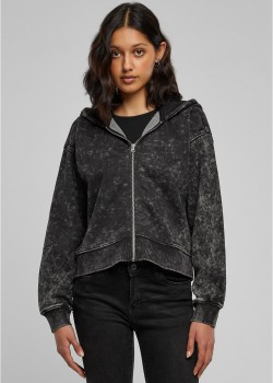 Суичър Ladies Short Oversized Towel Washed Zip Hoody black XXL Суичър Ladies Short Oversized Towel Washed Zip Hoody black XXL