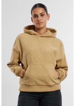 Суичър Ladies Jacquard Velvet Oversized Hoodie unionbeige XXL Суичър Ladies Jacquard Velvet Oversized Hoodie unionbeige XXL