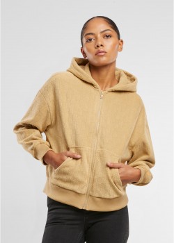 Суичър Ladies Jacquard Velvet Oversized Zip Hoody unionbeige XXL Суичър Ladies Jacquard Velvet Oversized Zip Hoody unionbeige XXL