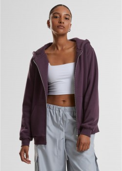 Суичър Ladies Fluffy Zip Hoody plumpurple XXL Суичър Ladies Fluffy Zip Hoody plumpurple XXL