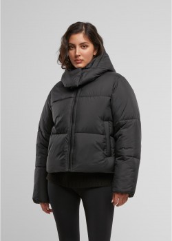 Суичър Ladies Hooded Collar Puffer Jacket black XS Суичър Ladies Hooded Collar Puffer Jacket black XS