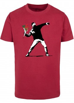 Тениска Banksy - Love Is In The Air T-Shirt burgundy XXL Тениска Banksy - Love Is In The Air T-Shirt burgundy XXL