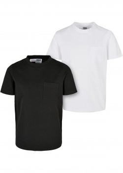 Пакет от 2 броя тениски момчетаBoys Organic Cotton Basic Pocket Tee 2-Pack black/white 158/164 Пакет от 2 броя тениски момчетаBoys Organic Cotton Basic Pocket Tee 2-Pack black/white 158/164