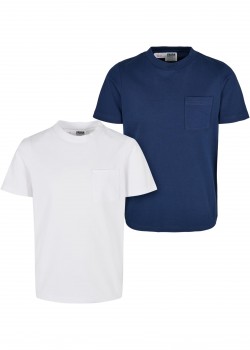 Пакет от 2 броя тениски момчетаBoys Organic Cotton Basic Pocket Tee 2-Pack white/darkblue 158/164 Пакет от 2 броя тениски момчетаBoys Organic Cotton Basic Pocket Tee 2-Pack white/darkblue 158/164