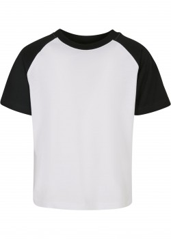 Тениска за момчета Boys Raglan Contrast Tee white/black 158/164 Тениска за момчета Boys Raglan Contrast Tee white/black 158/164