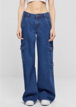 Дамски Дънки Ladies Mid Waist Cargo Denim Pants mid indigo washed 29 Дамски Дънки Ladies Mid Waist Cargo Denim Pants mid indigo washed 29
