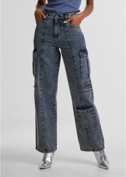 Дамски Дънки Ladies Loose Utility Denim Pants dirty washed 29 Дамски Дънки Ladies Loose Utility Denim Pants dirty washed 29