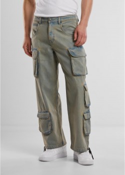 Мъжки Дънки Multi Pocket Denim Cargo new light blue dirty washed 38 Мъжки Дънки Multi Pocket Denim Cargo new light blue dirty washed 38