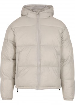 Мъжко Пухено Яке Shiny Puffer Jacket With Hood lightasphalt XXL Мъжко Пухено Яке Shiny Puffer Jacket With Hood lightasphalt XXL