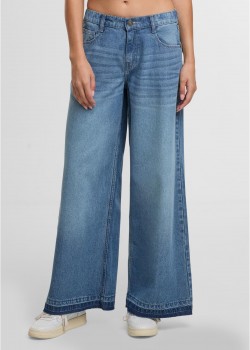 Дамски Дънки Ladies Wide Leg Denim mid deep blue washed 29 Дамски Дънки Ladies Wide Leg Denim mid deep blue washed 29