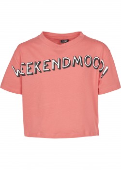 Детска тениска в розов цвят Mister Tee Kids Weekend Mood