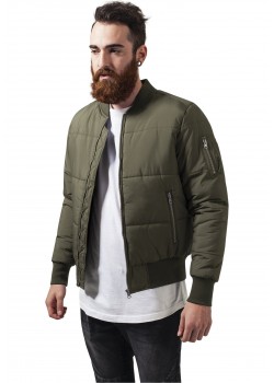 Мъжко яке бомбър Urban Classics в цвят маслина