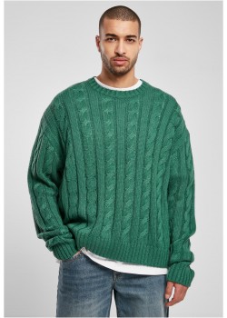Мъжки плетен пуловер в зелен цвят Urban Classics Boxy Sweater