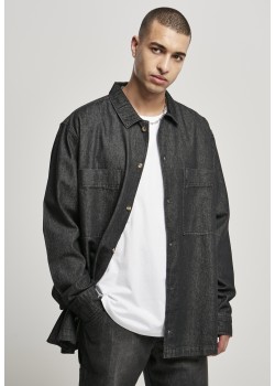 Мъжка дънкова риза в черен цвят Urban Classics Oversized Denim Shirt 