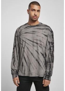 Мъжка блуза в тъмносив цвят Urban Classics Boxy Tye Dye LS