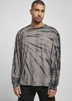 Мъжка блуза в тъмносив цвят Urban Classics Boxy Tye Dye LS