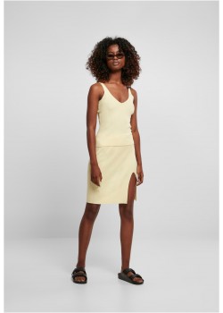 Дамски плетен потник в светложълт цвят Ladies Top 