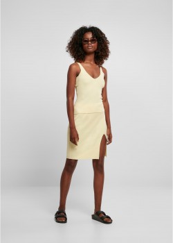 Дамски плетен потник в светложълт цвят Ladies Top 