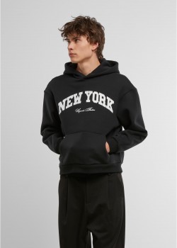 New York Collage Fluffy Hoody black XXL