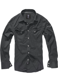 Мъжка риза в черен цвят Brandit Slim Fit black