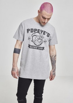 Мъжка сива тениска Merchcode Popeye Barber Shop
