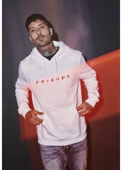 Изчистен бял суичър Friends Logo EMB