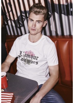 Мъжка бяла тениска Mister Tee L'Amour Toujous