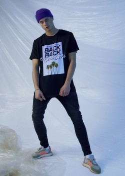 Мъжка тениска Mister Tee Cali Cali в черен цвят