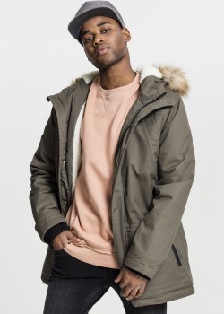 Мъжко зимно яке Urban Classics цвят маслина